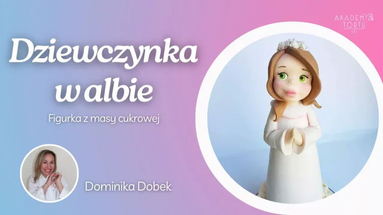 Dziewczynka w albie z masy cukrowej