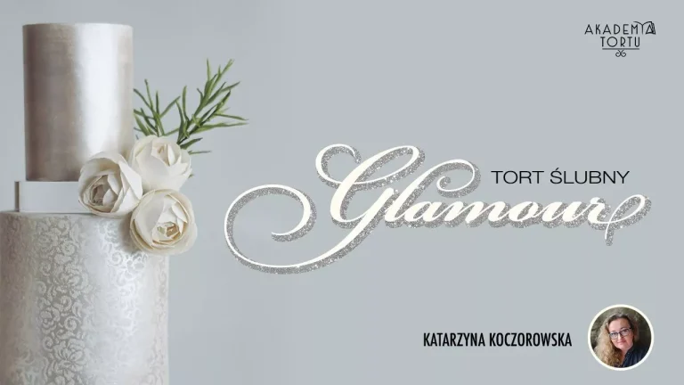 Tort ślubny glamour