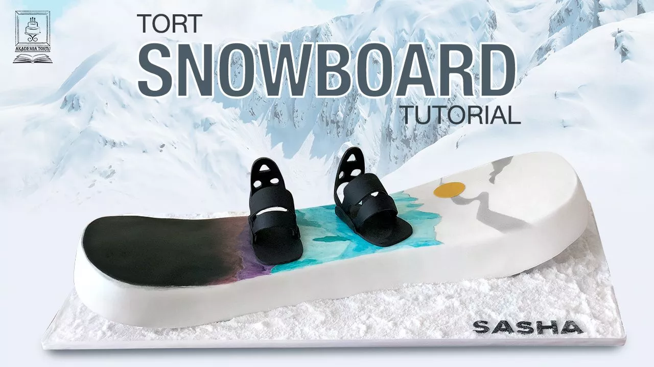 Deska snowboardowa – tort 3D