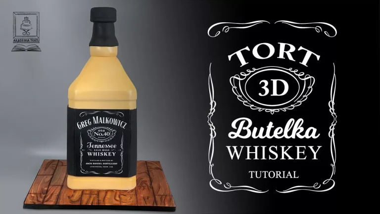 Tort butelka whiskey